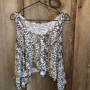 NWOT Blue Life Animal Print Tank in Black & White Size Small